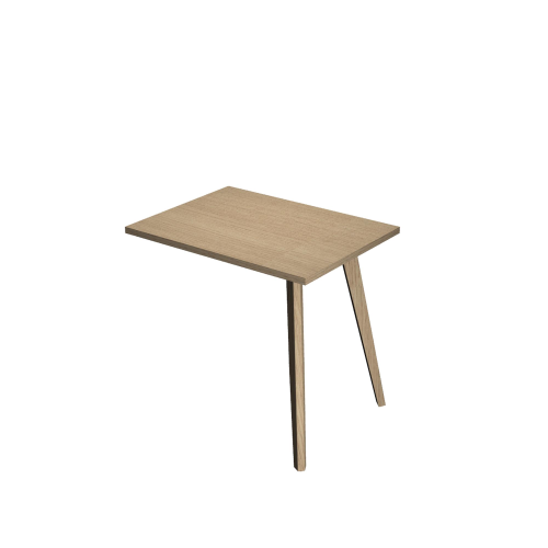 Allungo DX/SX per scrivanie Woody - 60 x 80 x H 74,4 cm - rovere / rovere